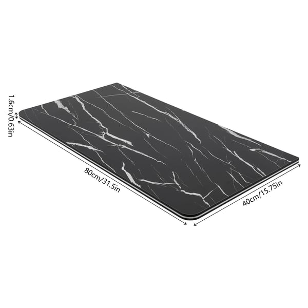 Seinään asennettava taittopöytä - Ruokapöytä/työpöytä - 80×40 cm - Kantavuus 30 kg - 16 mm kansi - MDF ja metalli - Ruosteenkestävä - Musta