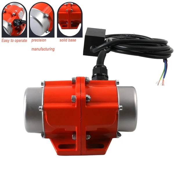 Betonvibrationsmotor - AC asynkron vibrator - 60W - 220V - 3000 o/min - Kabinet i aluminiumslegering