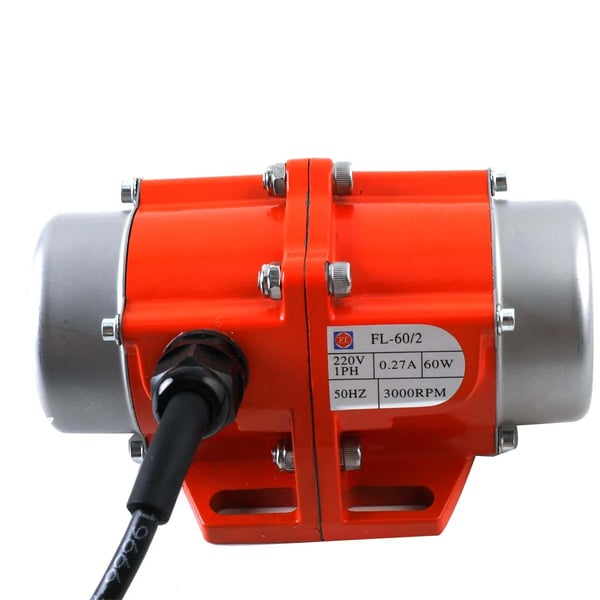 Betonvibrationsmotor - AC asynkron vibrator - 60W - 220V - 3000 o/min - Kabinet i aluminiumslegering