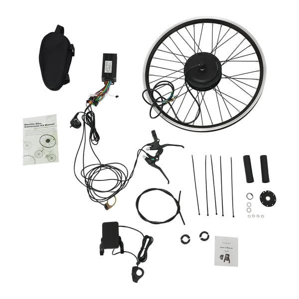 Sähköpyörän muunnossarja - Takanavan napamoottori - 36V 500W - 61 cm pyörä - Harjaton vaihteellinen moottori - 5 tasoa - 36V 13Ah+ akulle