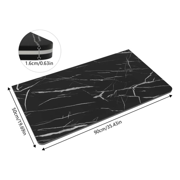 Seinään kiinnitettävä taittopöytä - Ruokapöytä - 90×50 cm - Kantavuus 30 kg - 16 mm kansi - MDF & metalli - Kosteudenkestävä - Musta