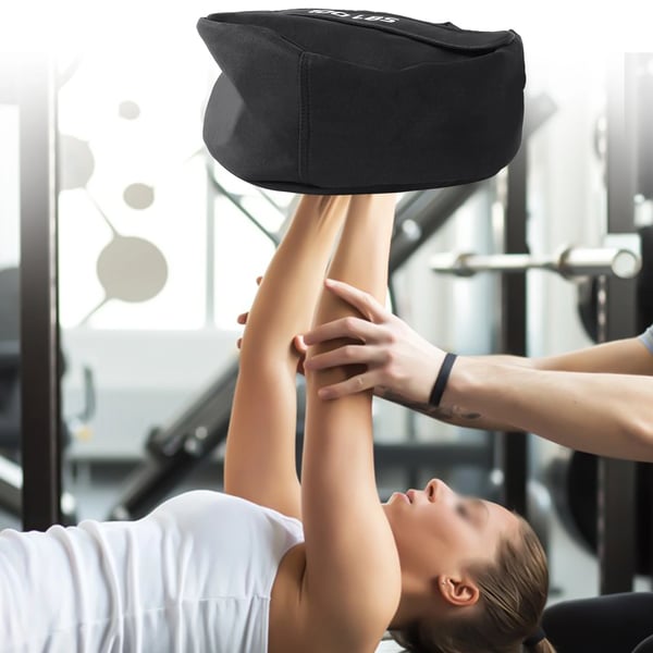 Harjoitushiekkasäkki - Fitness sandbag - Säädettävä paino 30–45 kg - Kestävä polyesteri - Omapaino 0,65 kg - Musta