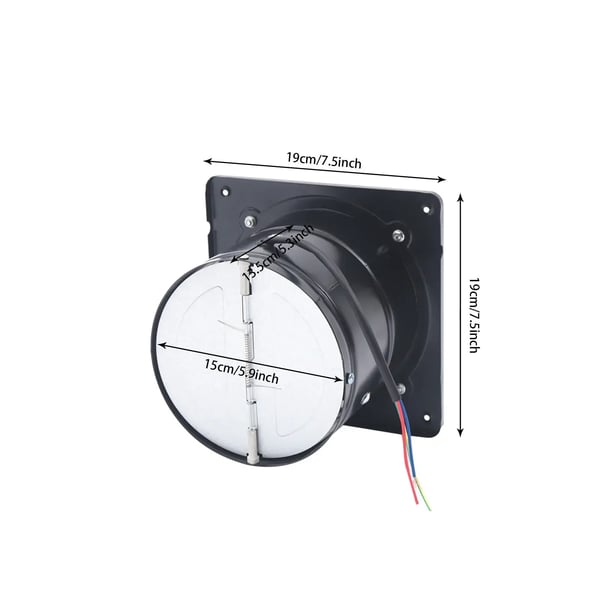 Aksial Industriventilator - Vægventilator - 40 W - 220 V - Indblæsning/Udsugning - Sort