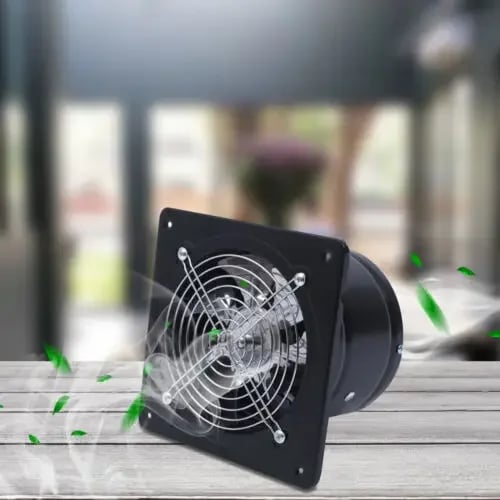 Aksial Industriventilator - Vægventilator - 40 W - 220 V - Indblæsning/Udsugning - Sort