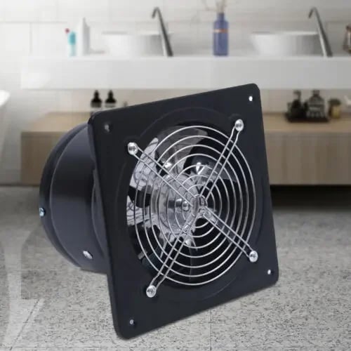 Aksial Industriventilator - Vægventilator - 40 W - 220 V - Indblæsning/Udsugning - Sort
