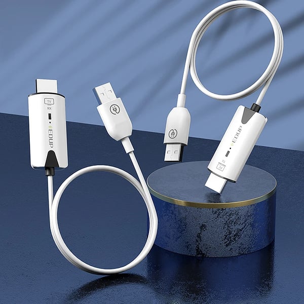 HDMI Extender Sæt - Trådløs sender og modtager - Full HD 1080p 60 Hz - Lang rækkevidde - Video & lyd - Plug and Play - Til stationær pc