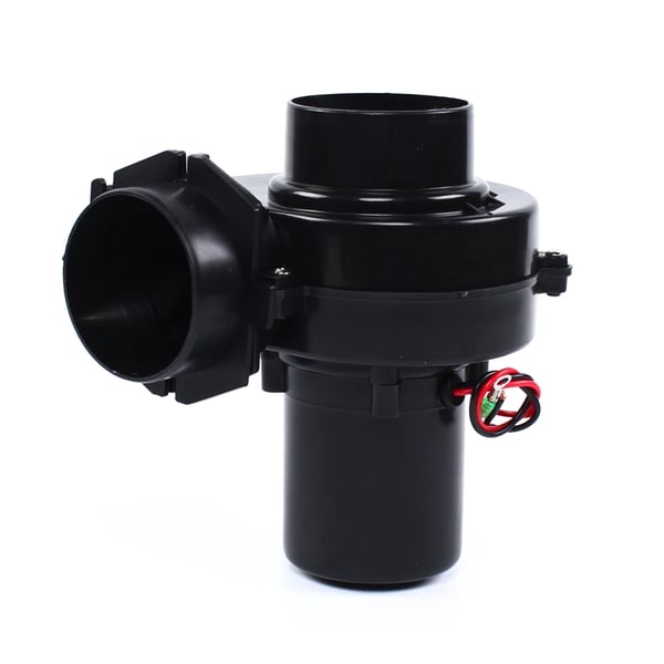 Elektrisk turboblæser - Universel indsugningsblæser - Diameter 7,6 cm - Til bil og lastbil - ABS - 20×19×16 cm - Sort