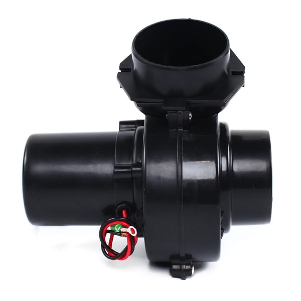 Elektrisk turboblæser - Universel indsugningsblæser - Diameter 7,6 cm - Til bil og lastbil - ABS - 20×19×16 cm - Sort