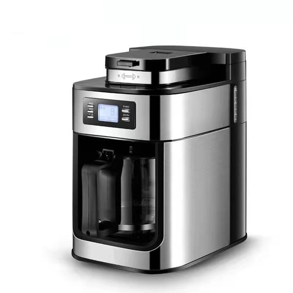 Fuldt automatisk 2-i-1 kaffemaskine - Espressomaskine og filterkaffe - Indbygget bønnekværn - LED-display - Op til 4 kopper - EU-stik