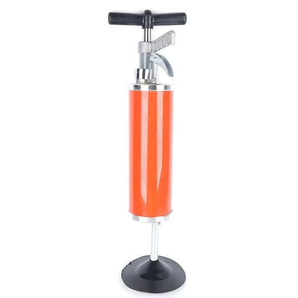 Rør- og afløbsrenser - Trykluftværktøj - Til Rør 30–130 mm - Tryk 0,7 MPa - Vægt 3,9 kg - Gummikegle 10 cm - Størrelse 180×533 mm - Orange