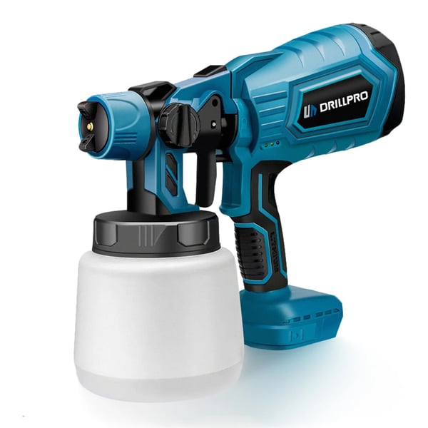 Maaliruisku - Langaton HVLP ruiskupistooli 18V - Mukana 1 akku - Säiliö 1000 ml - Suutin 1,8 mm - Kierrosnopeus 35 000/min - Oranssi