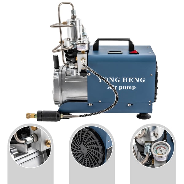 Korkeapaine ilmakompressori - Sähköinen boosteripumppu 220V - Paine 30 MPa - Teho 1,8 kW - Kapasiteetti 50 l/min - EU-pistoke 50 Hz - Sininen