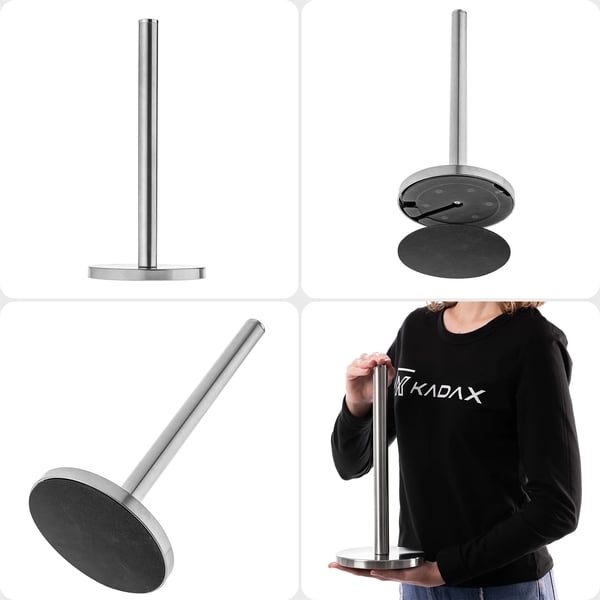 Køkkenrulleholder / papirrulleholder - Rustfrit Stål - 33 cm - Vandtæt - Multianvendelig - Sølv