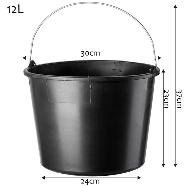 Plastspande til byggeri - Byggespande - 12 l - 15 stk