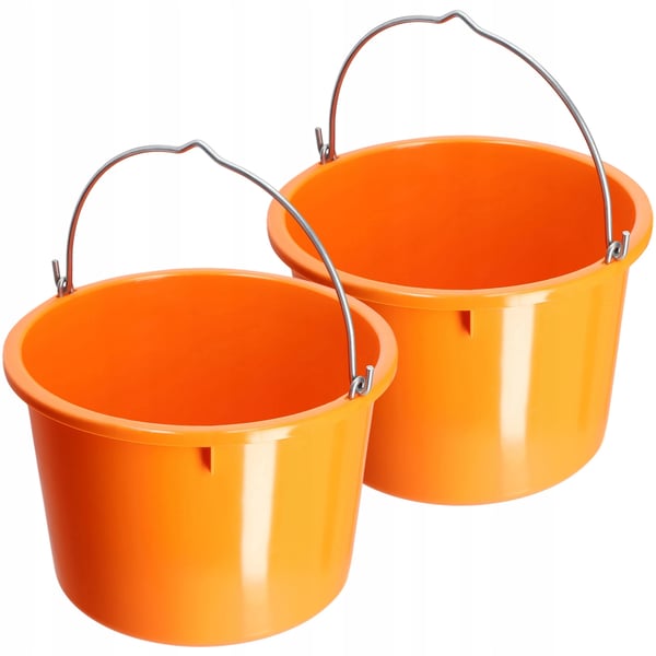 Bygghink - Murarhink - 20 l volym - 40 kg lastkapacitet - 2-pack - Orange