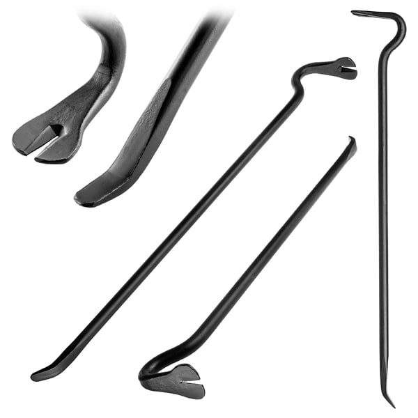Brækjern / Kobent - Smedet nedrivningsjern - 90 cm - Hærdet stål - Bøjet model