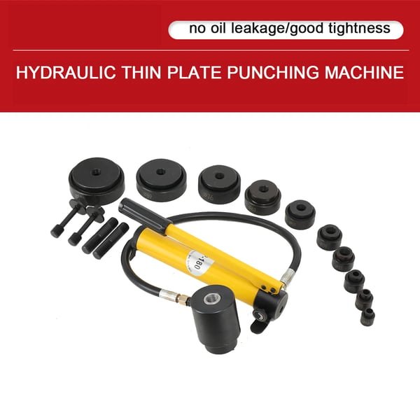 Hydraulinen lävistinsarja - YYQ-WWHTJ-012 - 15 T Voima - Ø 16–101 mm Terät - Metallilevyille - Teolliseen Käyttöön