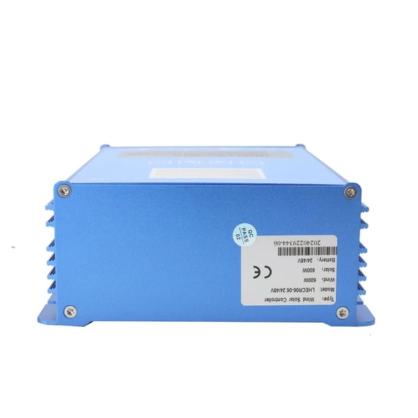 MPPT Vind- og Sol Hybrid Laderegulator - 1000W Vind + 1000W Sol - Automatisk 24V/48V - Dump Load Modstand - Sølv