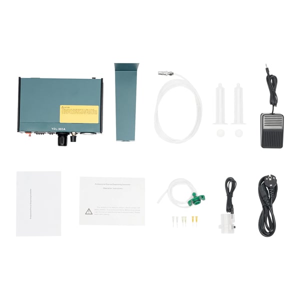 Automatisk limdispenser - Pneumatisk fodpedal-styring - Digitalt display - 0-100 psi - 220 V - Til epoxy/pasta/væske - Ledning 1,3 m