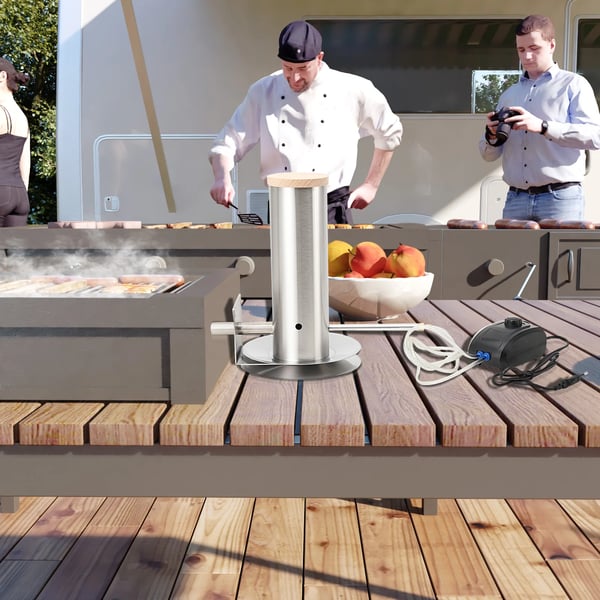Koldrøgsgenerator til grill og smoker - BBQ tilbehør - Metal - Til kulgrill - Kapacitet 2–3 kg - Madlavning/Bagning/BBQ