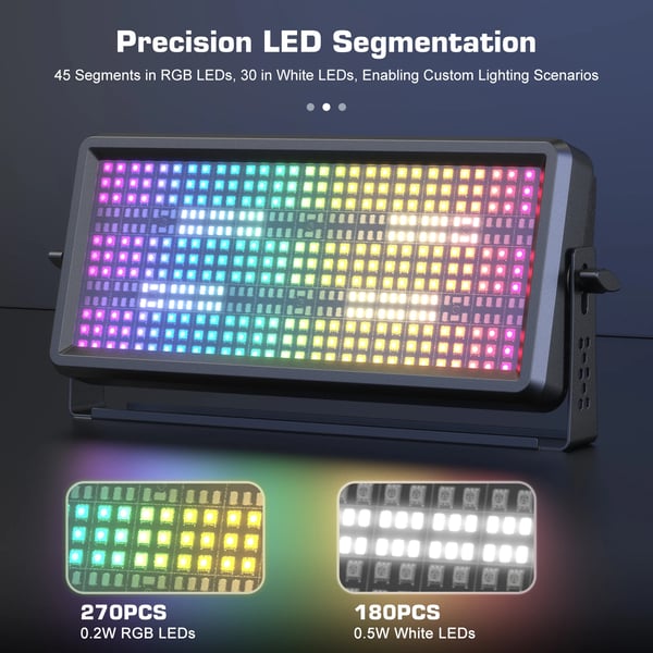 2 kpl LED Wall Washer Strobe Valopalkki - Skenevalo - 120W RGBW 4-in-1 - DMX512/RDM 4/11/165 kanavaa - 90–240V - EU-pistoke