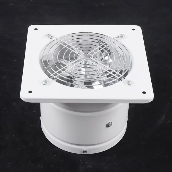 Badvifte - Vægmonteret udsugningsventilator Ø 150 mm - Støjsvag - Til køkken/badeværelse/WC - Hvid