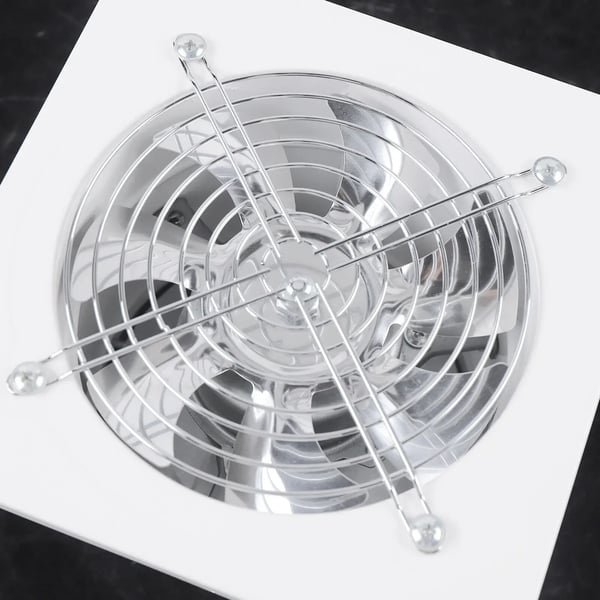 Badvifte - Vægmonteret udsugningsventilator Ø 150 mm - Støjsvag - Til køkken/badeværelse/WC - Hvid