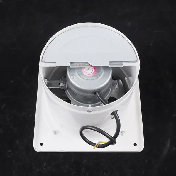 Badvifte - Vægmonteret udsugningsventilator Ø 150 mm - Støjsvag - Til køkken/badeværelse/WC - Hvid