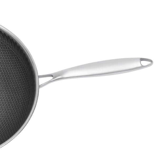 Wokkipannu, tarttumaton hunajakennopinnoite, 1 l, naarmuuntumaton ja kestävä, helppo puhdistaa, terveelliseen ruoanlaittoon