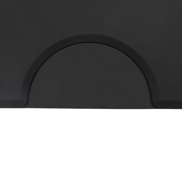Frisør gulvmåtte - Stolmåtte til barberstol - Størrelse 91 x 152 cm - Til stolbase i salon - PU+PVC - Sort