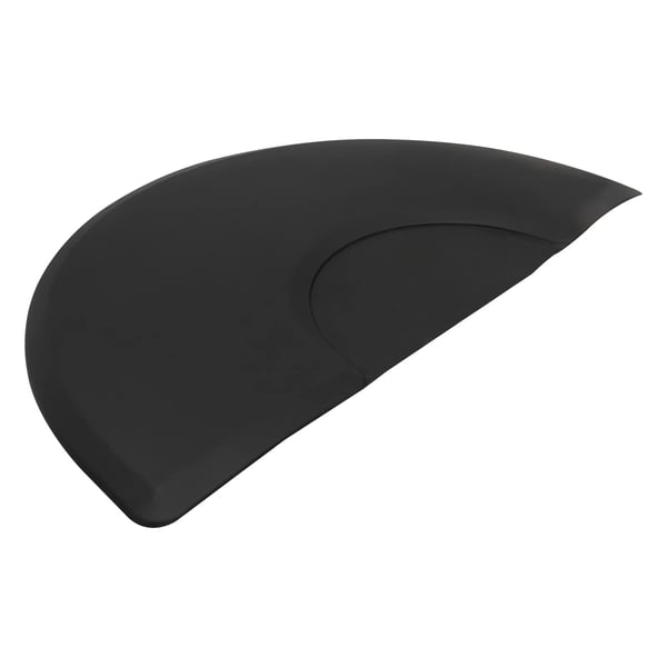 Frisør gulvmåtte - Stolmåtte til barberstol - Størrelse 91 x 152 cm - Til stolbase i salon - PU+PVC - Sort