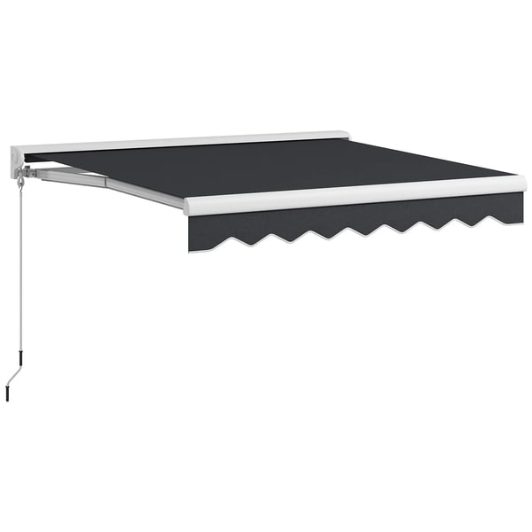 Markis - Terrassmarkis - Utdragbar, Elektrisk med Fjärrkontroll - 2,5 x 2 m - Polyesterduk - Manuell Vev - Ljusgrå