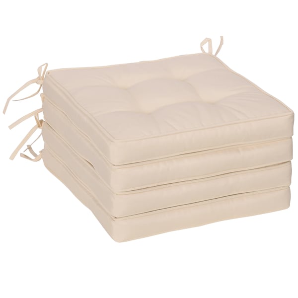 Stolsdyneset - För matstolar - Mått 42×42×5 cm - Material 100% Polyester - Fyllning Fiber - Elfenbensvit