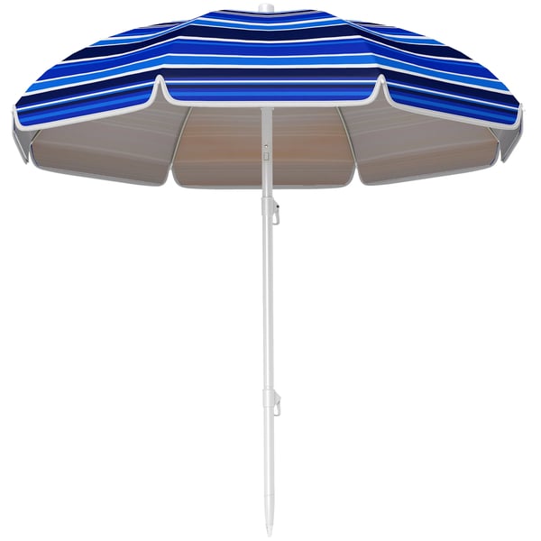 Strandparasoll - Parasoll Ø 180 cm - Justerbar Tilt - UV50+ Skydd - Flerfärgad