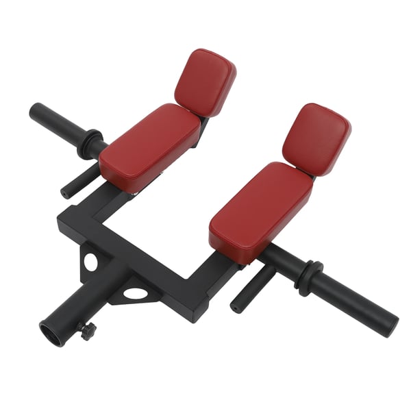 Landmine/Linebacker Squat vægtstangsbeslag - 51 mm Olympisk - Ergonomiske håndtag - Rustbestandigt stål - 20 cm muffe - 60 mm skulderpude - Rød/Sort