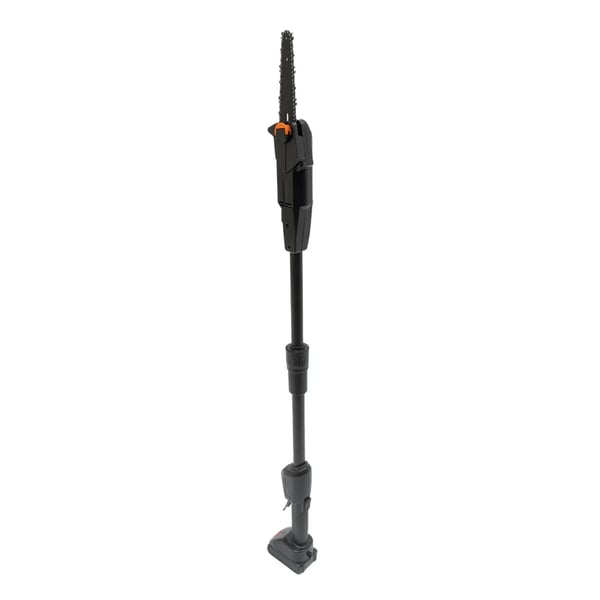 Elektrisk teleskopkædesav - 2-i-1 batterikædesav/stangsav - 552 W - 1,25 m rækkevidde - 4500 rpm - Genopladeligt batteri - EU-stik - Sort
