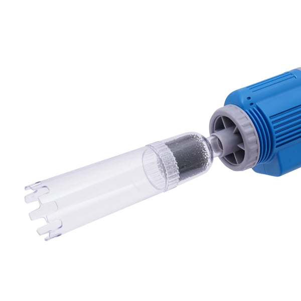 Akvarie grusdammsugare och vattenbytare - EB-028 nedsänkbar pump - 28 W, 220 V, EU-kontakt, 1700 l/h, Lyfthöjd 1,8 m, Slang 2 m - Blå/Grå