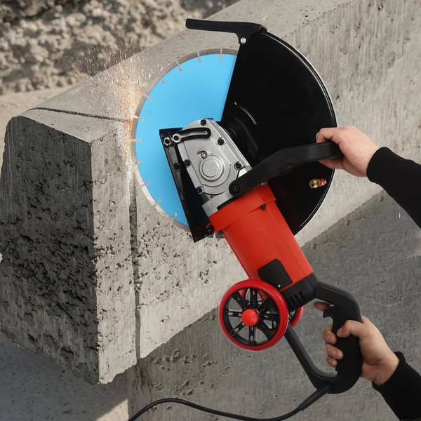 Gulv rilleskærer - Enkeltskive fræsemaskine - 35,6 cm klinge - Rulleindføring - 4000 W - 3000 rpm - Maks. skæredybde 13,5 cm