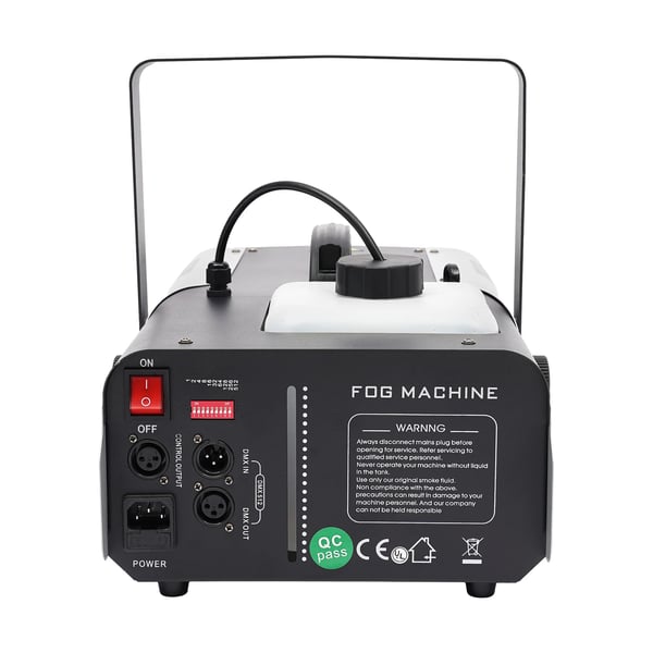 Ammattitason savukone - 1500 W lava/DJ - 220 V EU-pistoke - 9×3 W RGB LED - DMX512 & langaton kaukosäädin - Säiliö 2,5 l - 18000–25000 CFM