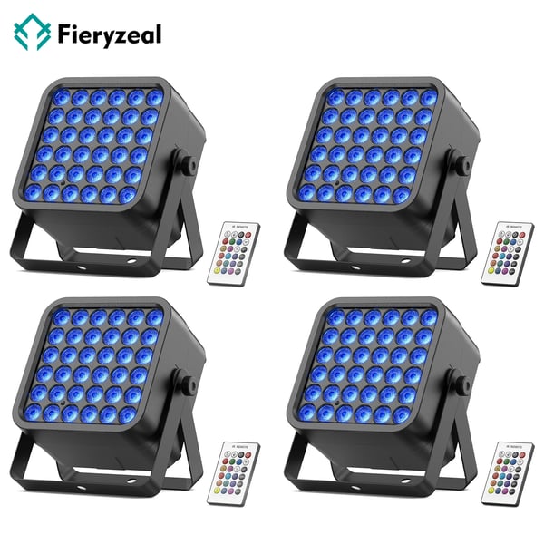 LED lavavalo - Neliö PAR-valo 54W RGBWA+UV 6-in-1 - Ladattava akku - DMX512/RDM - 3/5/7 kanavaa - EU-pistoke