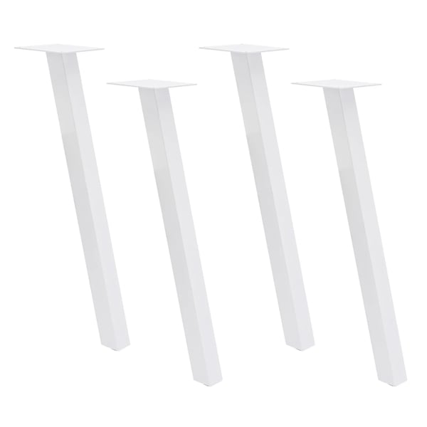 Pöydän jalat - Huonekalunjalat - 4 kpl - Teräs - Suorakulmaiset - 15×70 cm - Kantaa 200 kg - Valkoinen