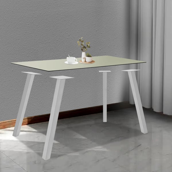 Bordben - Møbelben - 4 stk - Stål - Rektangulære - 15×70 cm - 200 kg - Rustbestandige - Børstet guld