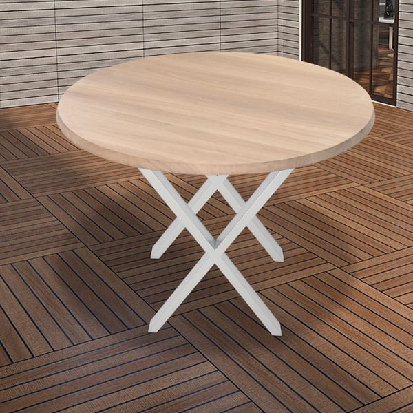 Bordben - X-formede stålben - 2 stk - 50×71 cm - Bæreevne 200 kg - Rustbestandige - Hvid