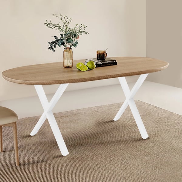 Bordben - X-formede stålben - 2 stk - 50×71 cm - Bæreevne 200 kg - Rustbestandige - Hvid