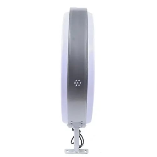 LED Lysboks - Dobbeltsidet Reklameskilt - Ø60 cm - Vandtæt til udendørs brug - 220V AC - 14 cm Dybde - Akryl + Aluminium - Hvid