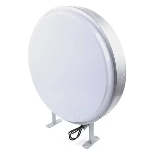 LED Lysboks - Dobbeltsidet Reklameskilt - Ø60 cm - Vandtæt til udendørs brug - 220V AC - 14 cm Dybde - Akryl + Aluminium - Hvid