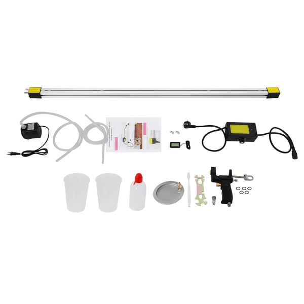 Plast/akryl bukkemaskine - Varmebukkemaskine - 1500 W - 0–400 °C - Opvarmning 125 cm - Tykkelse 0–6 mm - EU 220 V - Metallic