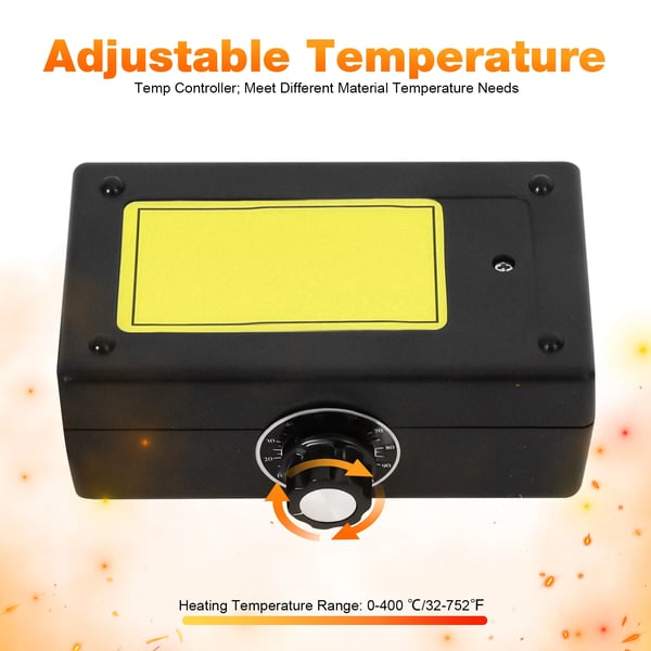 Plast/akryl bukkemaskine - Varmebukkemaskine - 1500 W - 0–400 °C - Opvarmning 125 cm - Tykkelse 0–6 mm - EU 220 V - Metallic