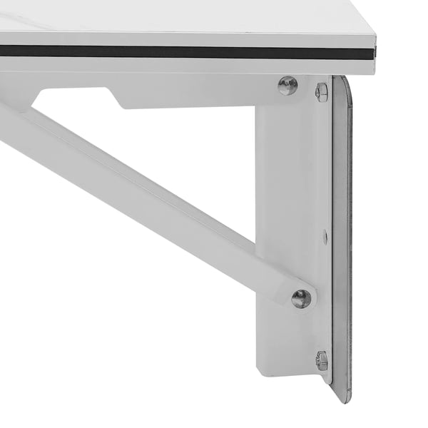 Vægmonteret klapbord - 80 x 50 cm - MDF med metalkonsoller - Bæreevne 30 kg - Pladsbesparende - Rød