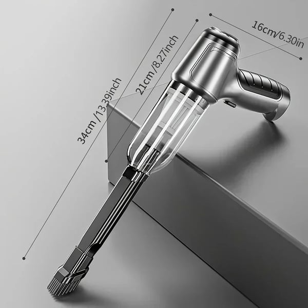 Kannettava langaton pölynimuri - Käsipölynimuri ST-6645 - 95000 Pa harjaton - 120 W - 6000 mAh - Imu & puhallus 2‑in‑1 - Auto & koti - Punainen